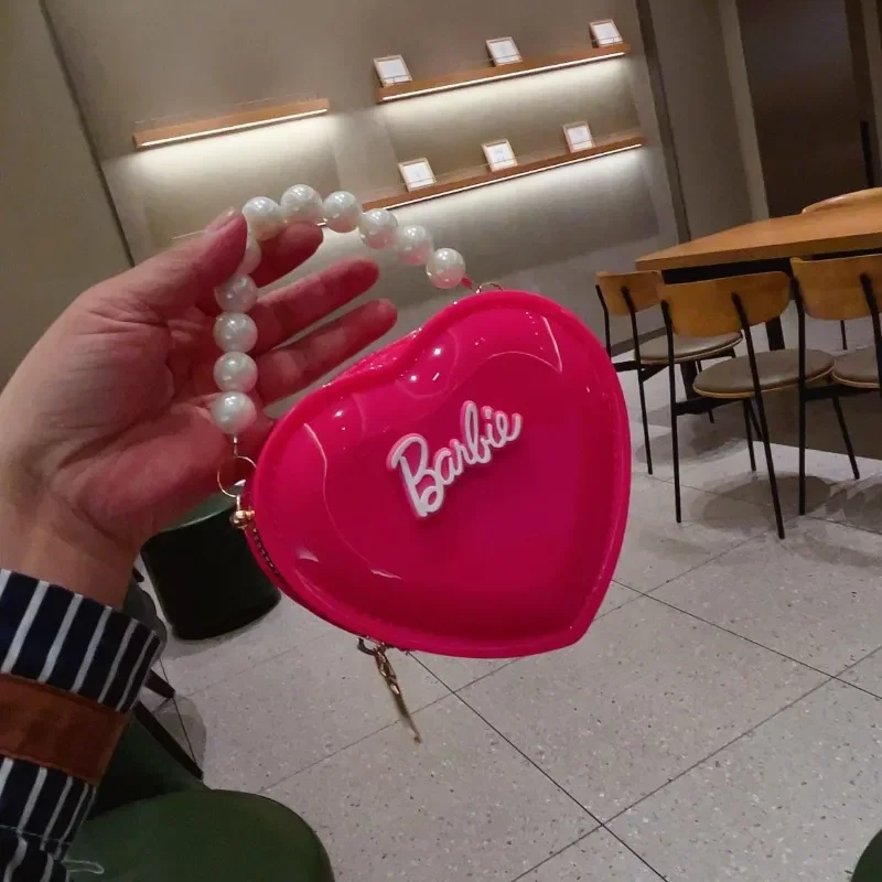 2025 جديد الصيف باربي الكورية نمط القلب صفر محفظة لطيف أنيق المرأة التسوق Kawaii الفتيات حقيبة كروسبودي صغيرة