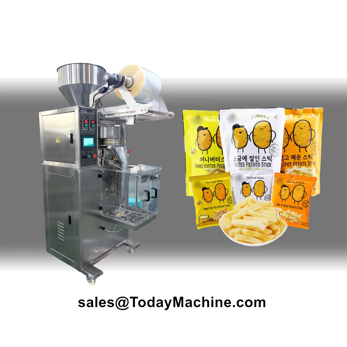 Machine d'emballage automatique de cachetage d'engrais de millet de maïs de riz de grain de granule