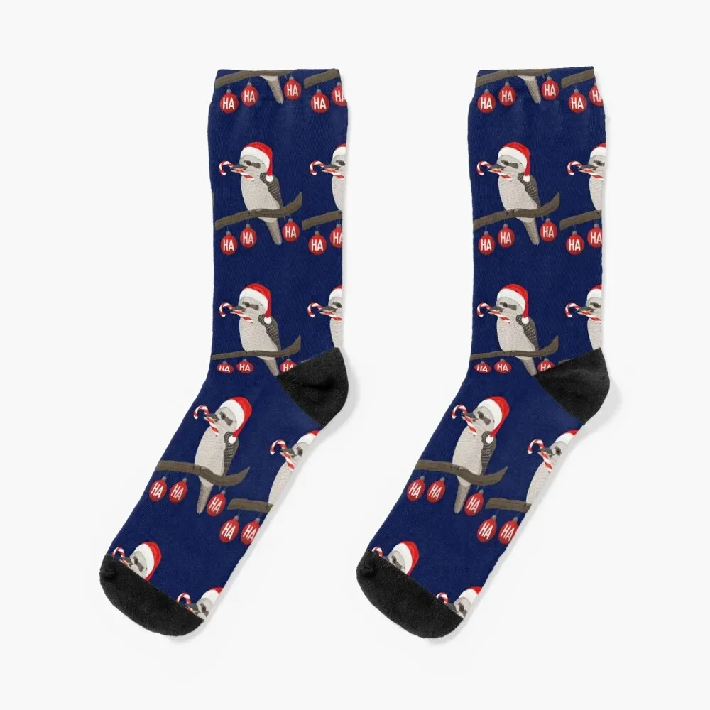 

Australian Christmas ha ha ha laughing kookaburra Socks anime colored new in's kids Mens Socks Women's