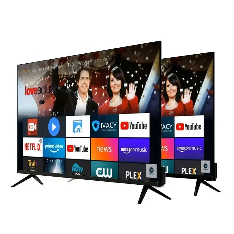 New Wholesale Normal Tv Accept Custom 2k 4k Flat Screen Television OEM Android Tv Smart 24 40 43 32inch Smart Led Tv