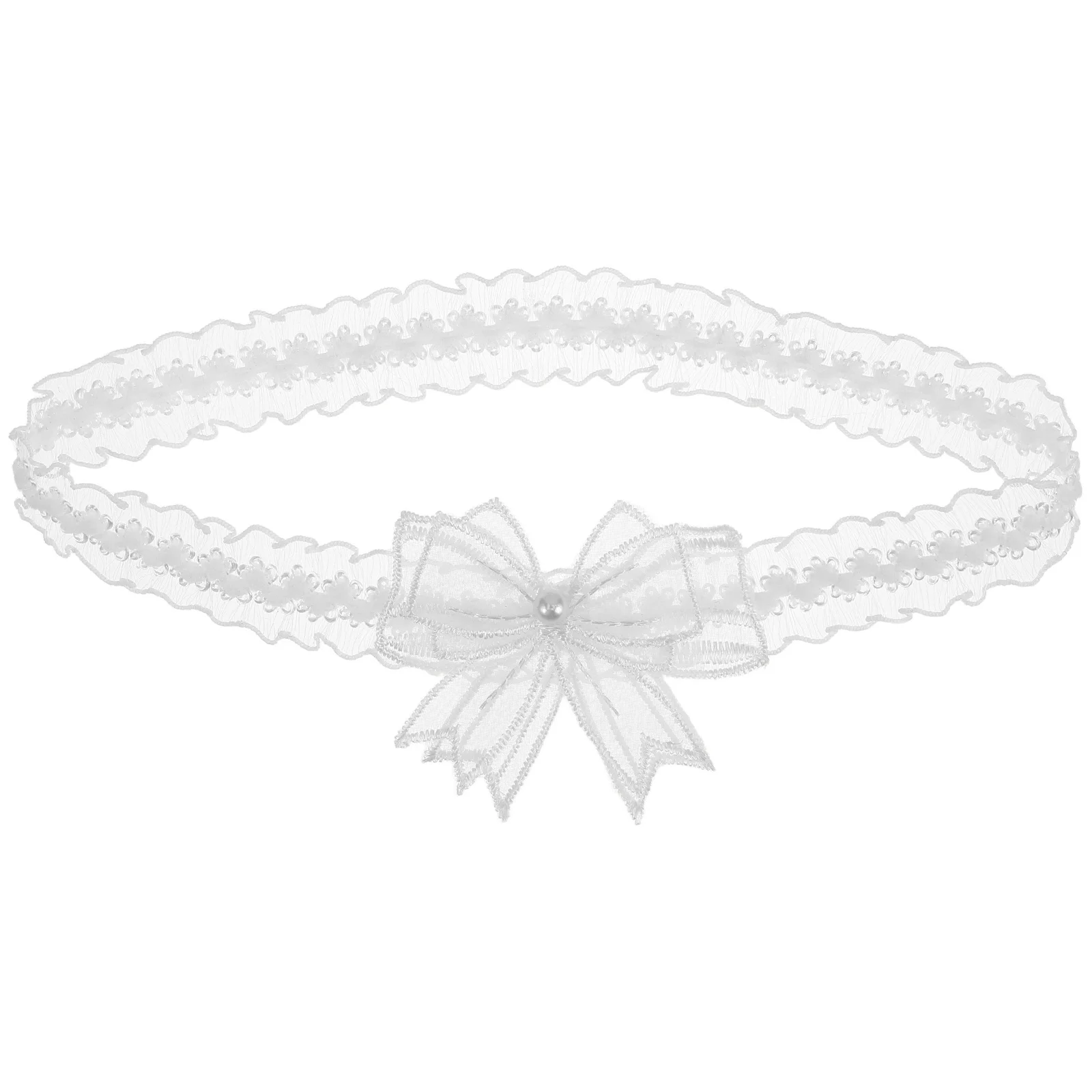 

White Lace Bowknot Wedding Garter Stretch Bridal Leg Garter Romantic Bride Dress Accessories Leg Rings Bride Garters