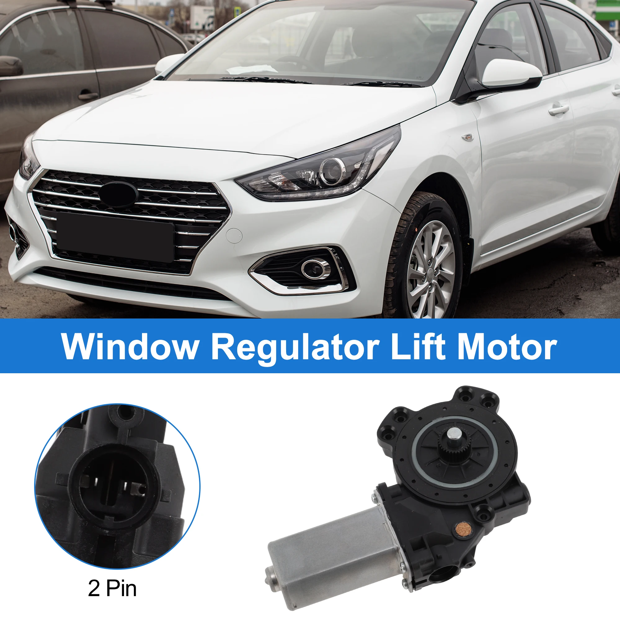 UXCELL No.824500U000/8245098 Power Window Regulator Lift Motor for Hyundai Accent 12-17