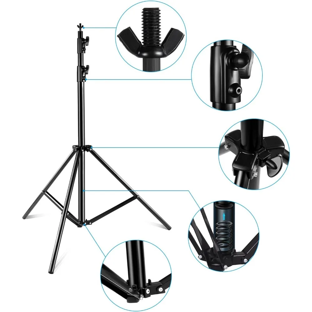 Adjustable Photo Video Backdrop Support Stand 10ft Wide 8.5ft High with Carry Bag
