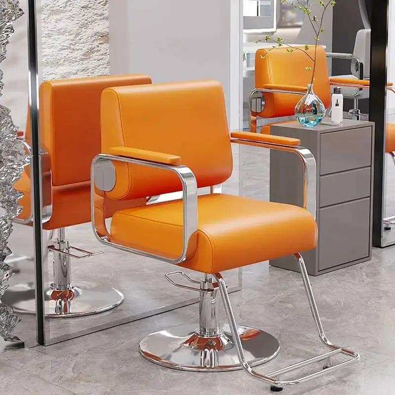 Aesthetic Design Barber Chair Modern Ergonomic Swivel Professional Salon Chair Height Adjustable Sedia Da Barbiere Barbershop