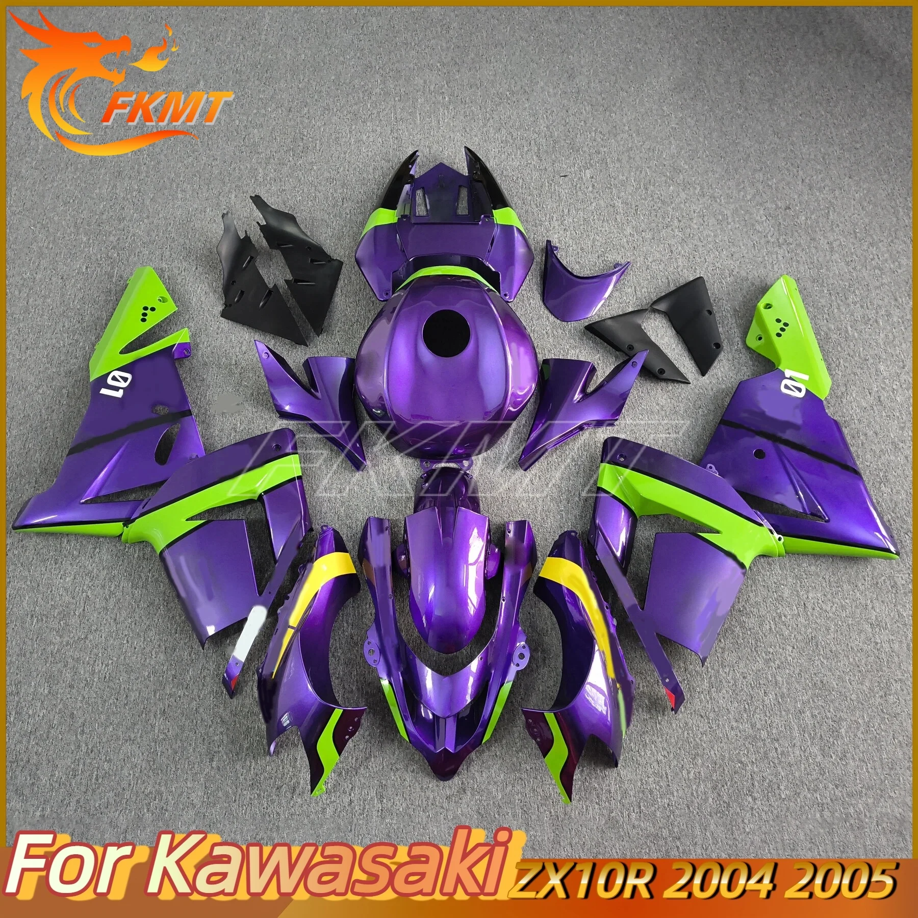

The NEW ABS hot motorcycle fairing kit is applicable For ZX-10R 04 05 -10R 2004 2005 body fairing in red black green orange