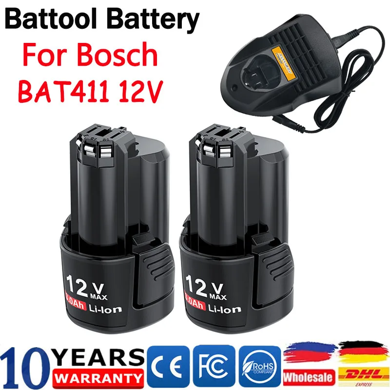 12V/10.8V 3000mAh Li-ion Rechargeable Battery for bosch BAT411 BAT412 BAT413 BAT414 BAT412A BAT413A Battery Cordless Power Tools