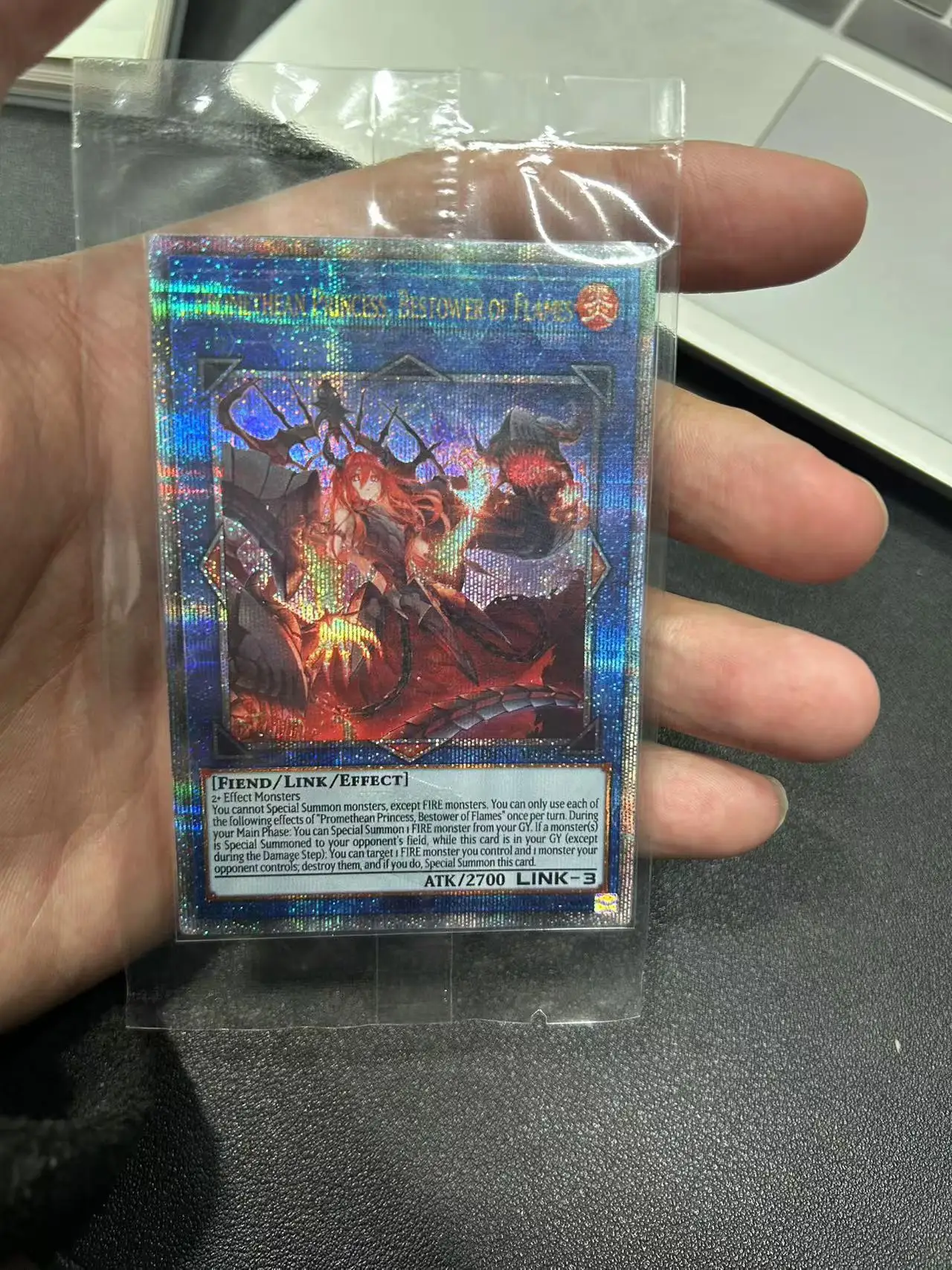 Yu Gi Oh Quasi-ChromeSphere E/QCSER TCG Promethean Princess, Bestower of Flames(PHNI-AE052) English Collection customize Card