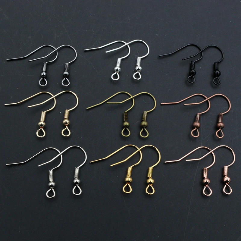 

Застежки для сережек «сделай сам», застежки-крючки для сережек, Фурнитура для бижутерии, железная застежка для сережек, 100 шт./упаковка, 20x17 мм