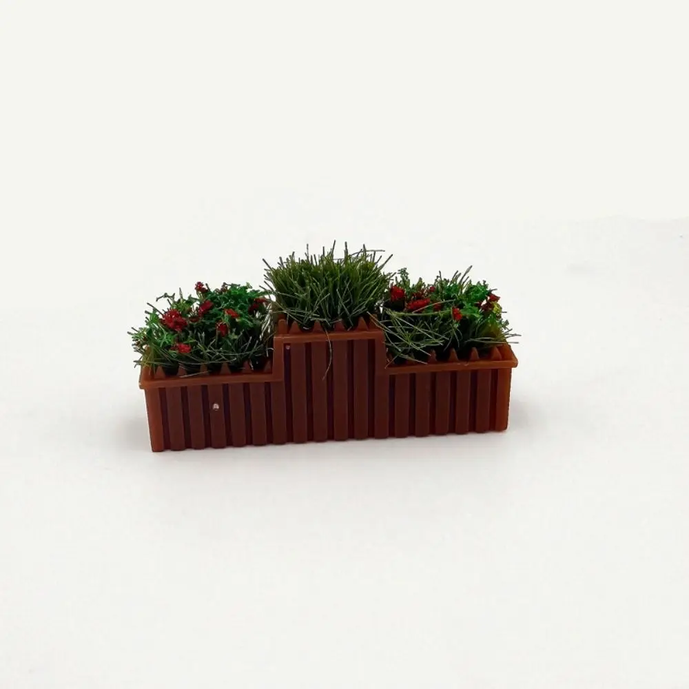 1:12 Scale Dollhouse Simulated Flowers 10 Colors Lifelike Flower Fence Decor Miniature Potted Plants Toys Doll House Decor