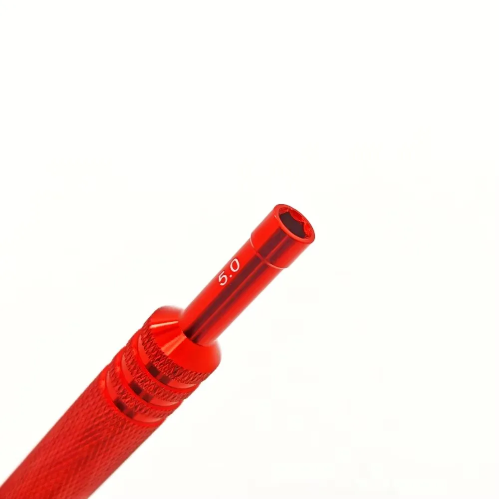 아머 휴대용 양면 육각 소켓 렌치(4, 4.5, 5, 5.5, 7, 8.0mm) - 알루미늄 합금 스케일 모델 너트 제거 도구