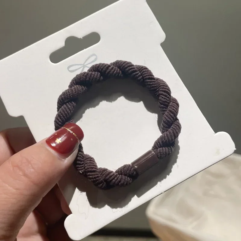 Coleteros coreanos coloridos de buena elasticidad para mujer, niña y niño, accesorios para el cabello, 5 unidades