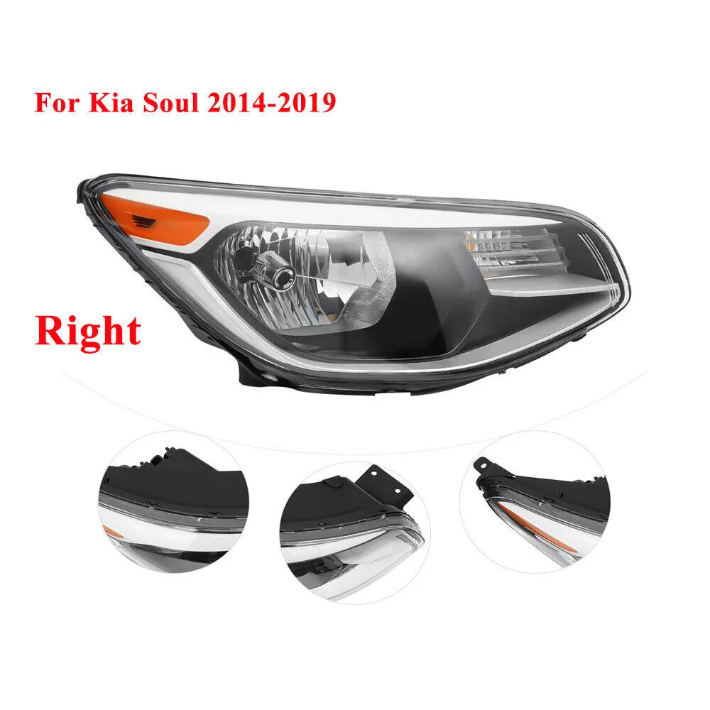 

Passenger Side Halogen Headlight Durable Right Side Halogen Headlamp Fits For 2014 2015 2016 2017 2018 2019 Kia Soul NEW