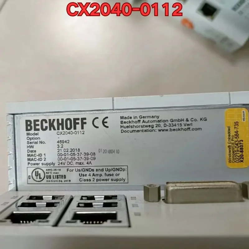 Second-hand PLC module CX2040-0112 function test is normal