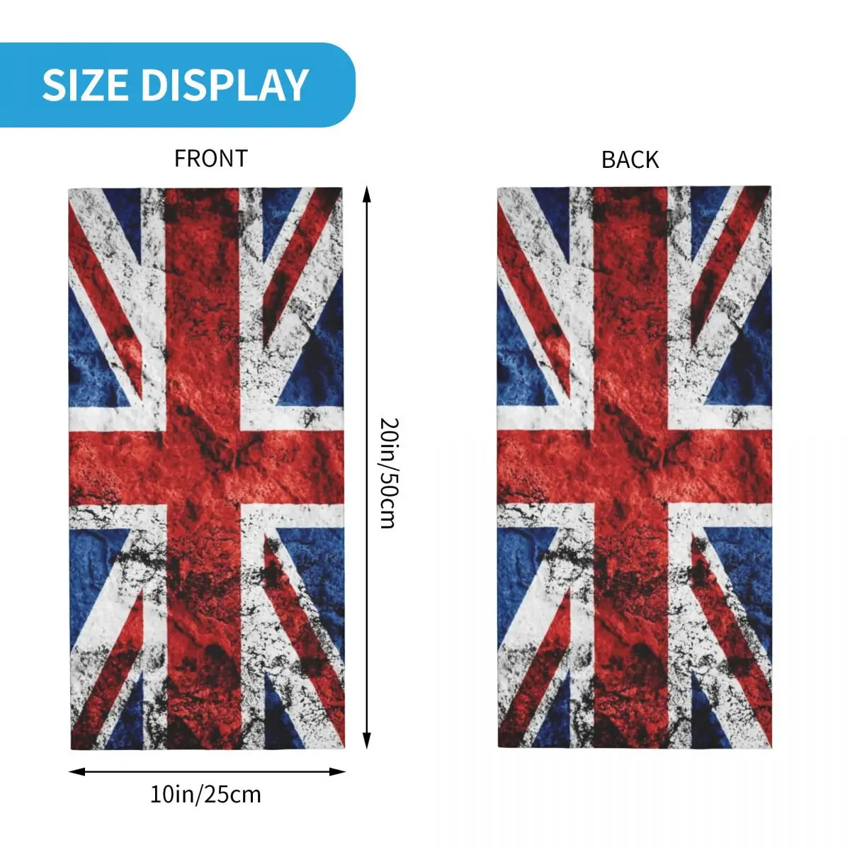 United Kingdom British Flag Bandana Neck Cover Printed Union Jack Balaclavas Face Scarf Multi-use Cycling Running Adult Winter