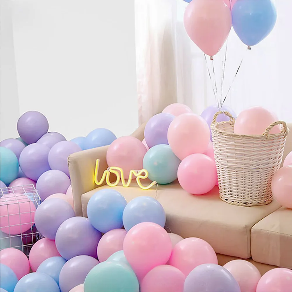 5/10/12inch 30/50/100PCS Macaron Latex Balloon Round Candy Colored Balloons for Decorating Birthdays Party Weddings Celebrations