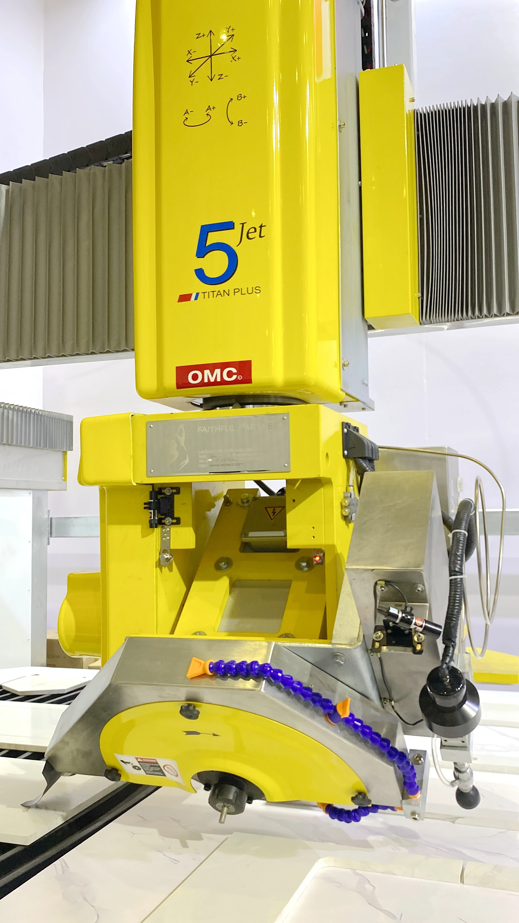 OMC 5軸CNCおよびウォータージェットブリッジソー石材切断機