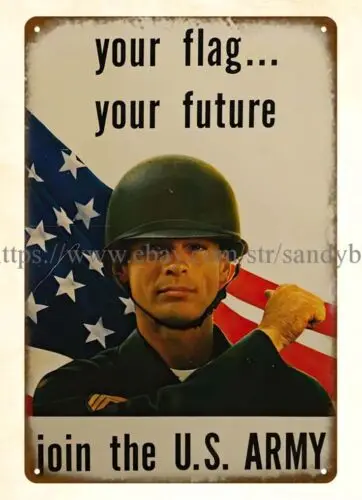 join the U.S. army American Recruiting metal tin sign bedroom looks