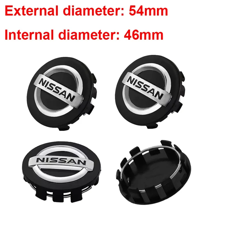 4 قطعة 54 مللي متر/60 مللي متر سيارة عجلة مركز محور غطاء لنيسان Teana 350Z ألتيما ليفينا ميكرا نافارا قاشقاي سيلفي X-Trail اكسسوارات #5