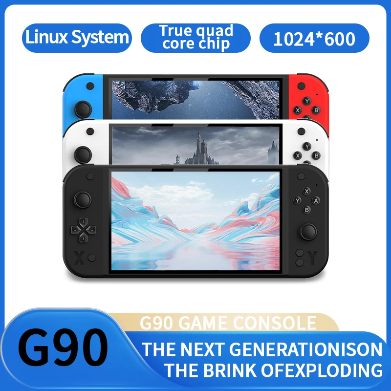 G90 7 pollici 64GB 4000mAh console di gioco portatile portatile arcade adatta per PSP/PS1 retro TV controller di gioco regalo per ragazzi