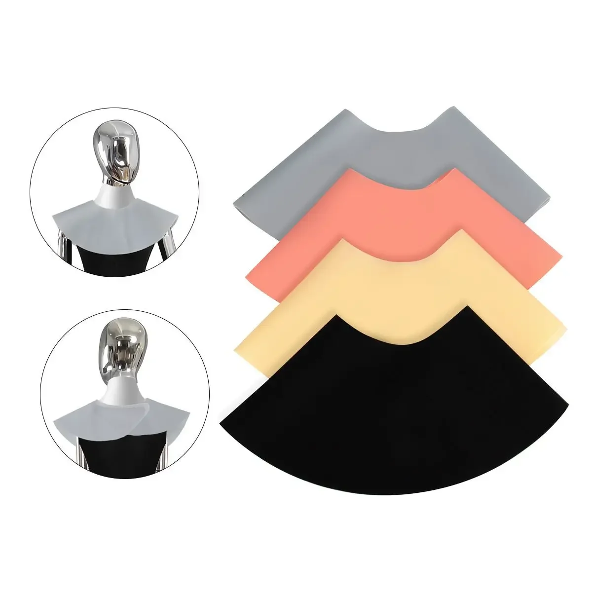 

Accesorios Waterproof Salon Hair Dye Neck Collar Haircut Wrap Hairdressing Shawl Silicone Hair Cutting Cape for Styling