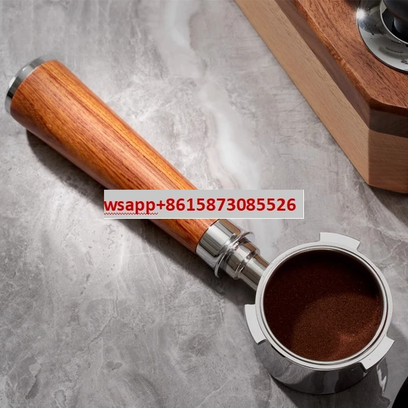

Coffee bottomless handle coffee machine modification accessories 304 solid wood 51/54/58mm