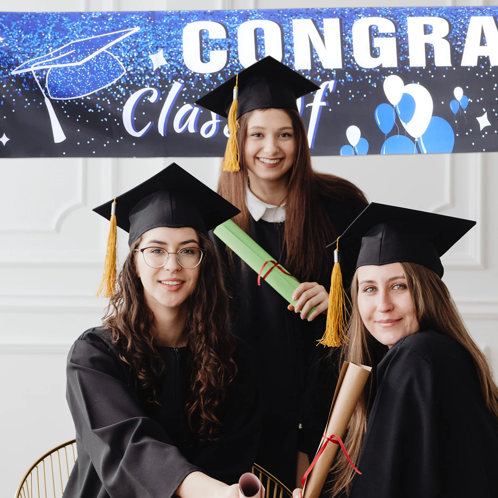 

Graduation Party Backdrop Cloth Background Congrats Grad Banner Useful Photo Prop Graduation Decor Congrats Grad Banner