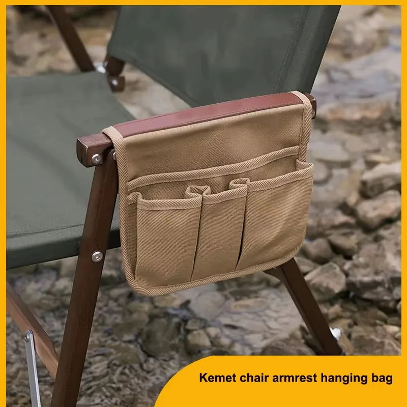 Outdoor Camping Chair Armrest Hanging Bag Side Multi-pocket Organizer Chair Multifunctional Portable Storage Bag