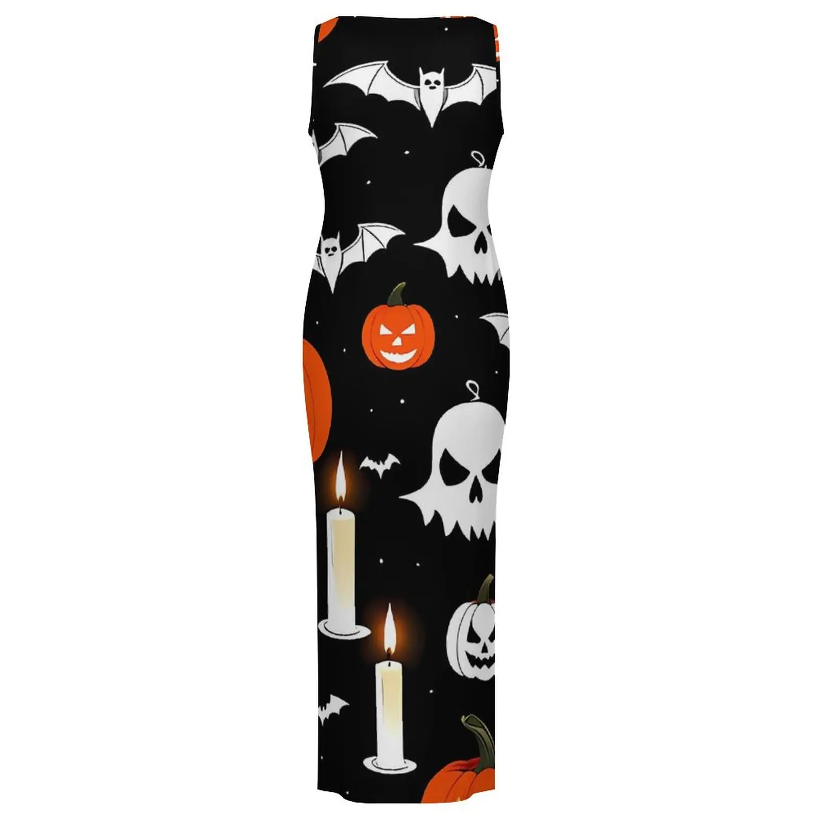 할로윈 해피 Haunts 드레스 호박 해골 박쥐 캐주얼 Y2k 맥시 드레스 우아한 Bodycon 드레스 여성 디자인 빅 사이즈 의류