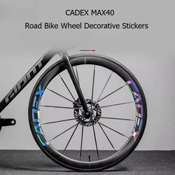 CADEX MAX40 Road Bike Wheels Sticker Bicycle Rim Decals Cycling Waterproof Decorative Film Reflective Sticker Cycle Accessories