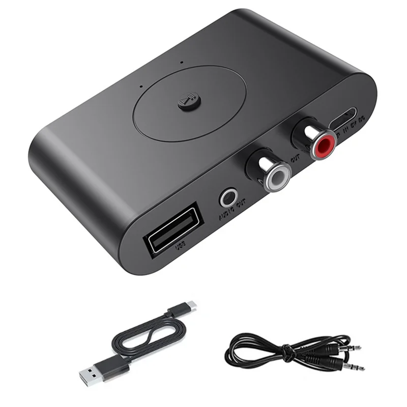 Bluetooth 5.3 Audio Receiver Jack Stereo Music Wireless Adapter  Speaker Amplifier Fit For Car Kit 1Set