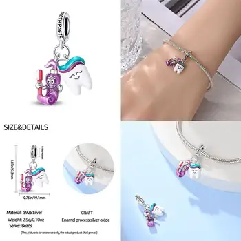 100% 925純銀愛心藥盒珠子醫療守護吊墜,適合原創女士手鍊DIY首飾製作禮品 8 最佳銷售 藥丸護符 - №8