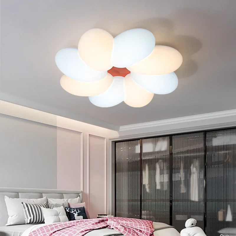 

Nordic Ceiling Lamp Led Flower Master Bedroom Ceiling Light Home Modern Romantic Wedding Creative Simple Indoor Lighting Fixture