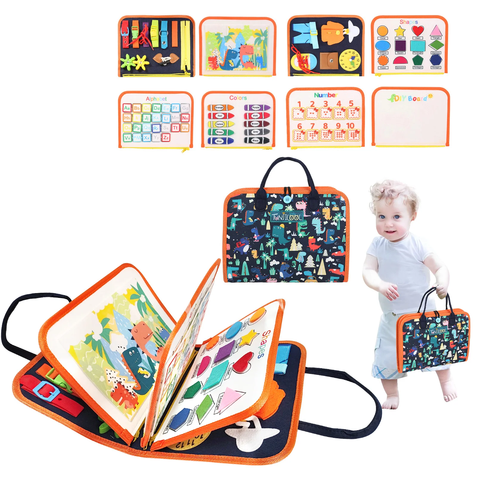 TUNJILOOL Busy Board Montessori Toys for Toddlers Montessori Parish Preschool Learning Educational Toys For Boys Girls Gifts