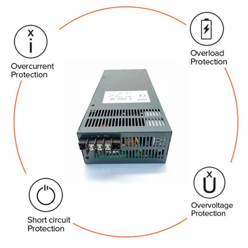 Imagem -05 - Fontes de Exibição de Fonte de Alimentação Comutada 1000w 1500w 2000w 012v 15v 24v 36v 48v 60v 72v 80v 90v 100v 110v 220v 300v ca cc
