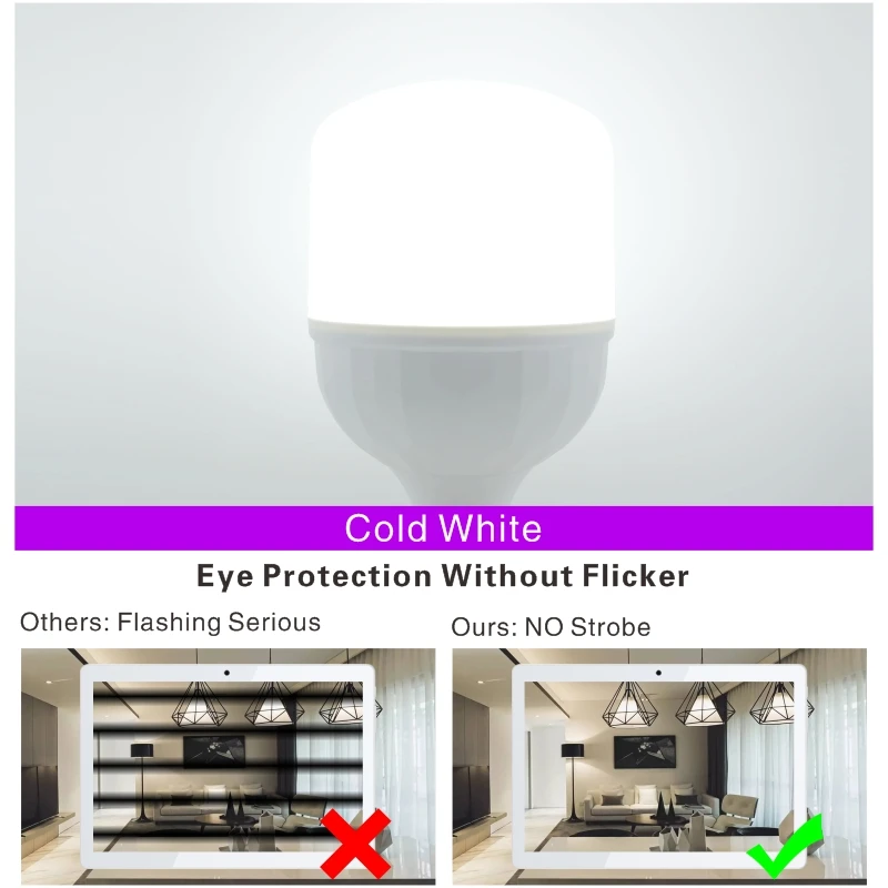 Lampada LED Bulb E27 60W 50W 40W 30W 20W 15W 10W 5W LED Light 220V No Flicker LED Lamp Bombilla Spotlight Lighting Ampoule Blub