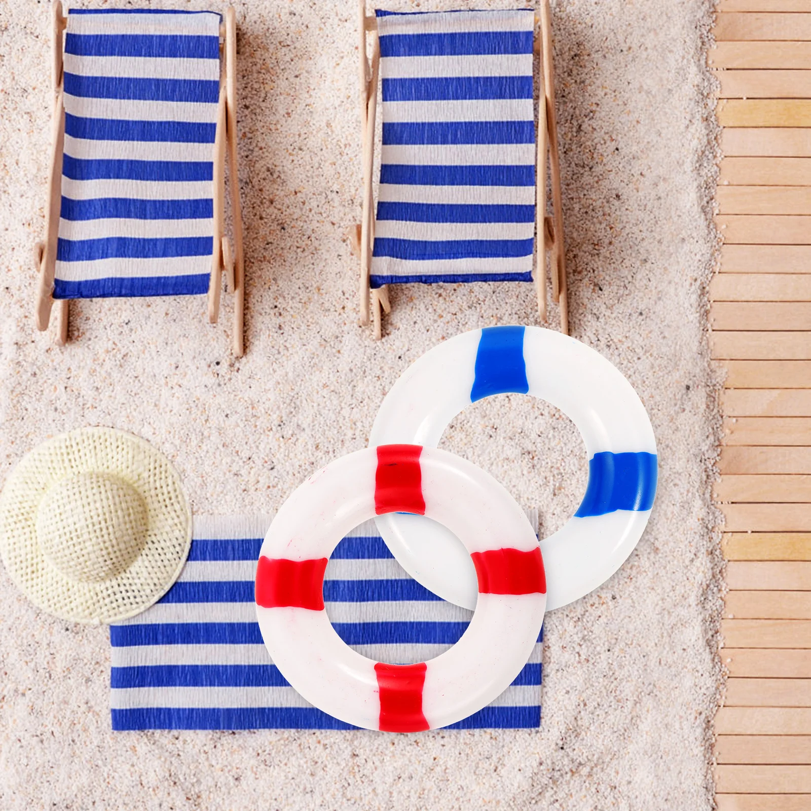 10 pièces d'anneaux flottants décoratifs pour restaurant, magasin, centre commercial, mur, fenêtre, style marin, fête, ambiance festive, rouge