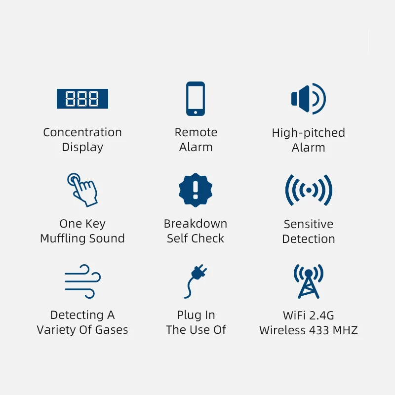 Imagem -05 - Tuya-detector de Vazamento de Gás Natural Função Wi-fi Smart Life App Alarme Sensor de Gás Combustível Sirene