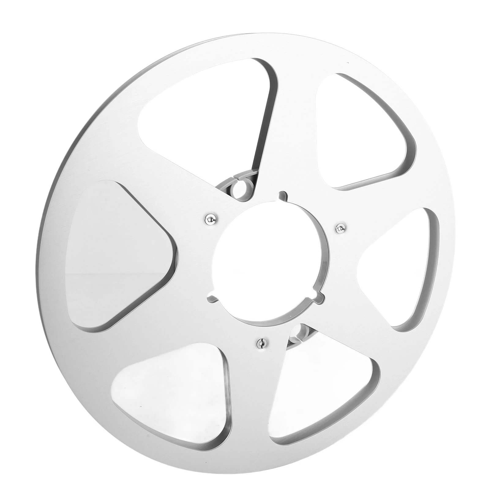 Carrete abierto de recogida, aleación de aluminio, 6 orificios, tornillos de acero inoxidable, carrete vacío de 1/4 y 10,5 pulgadas para reproductor de cinta de carrete a carrete