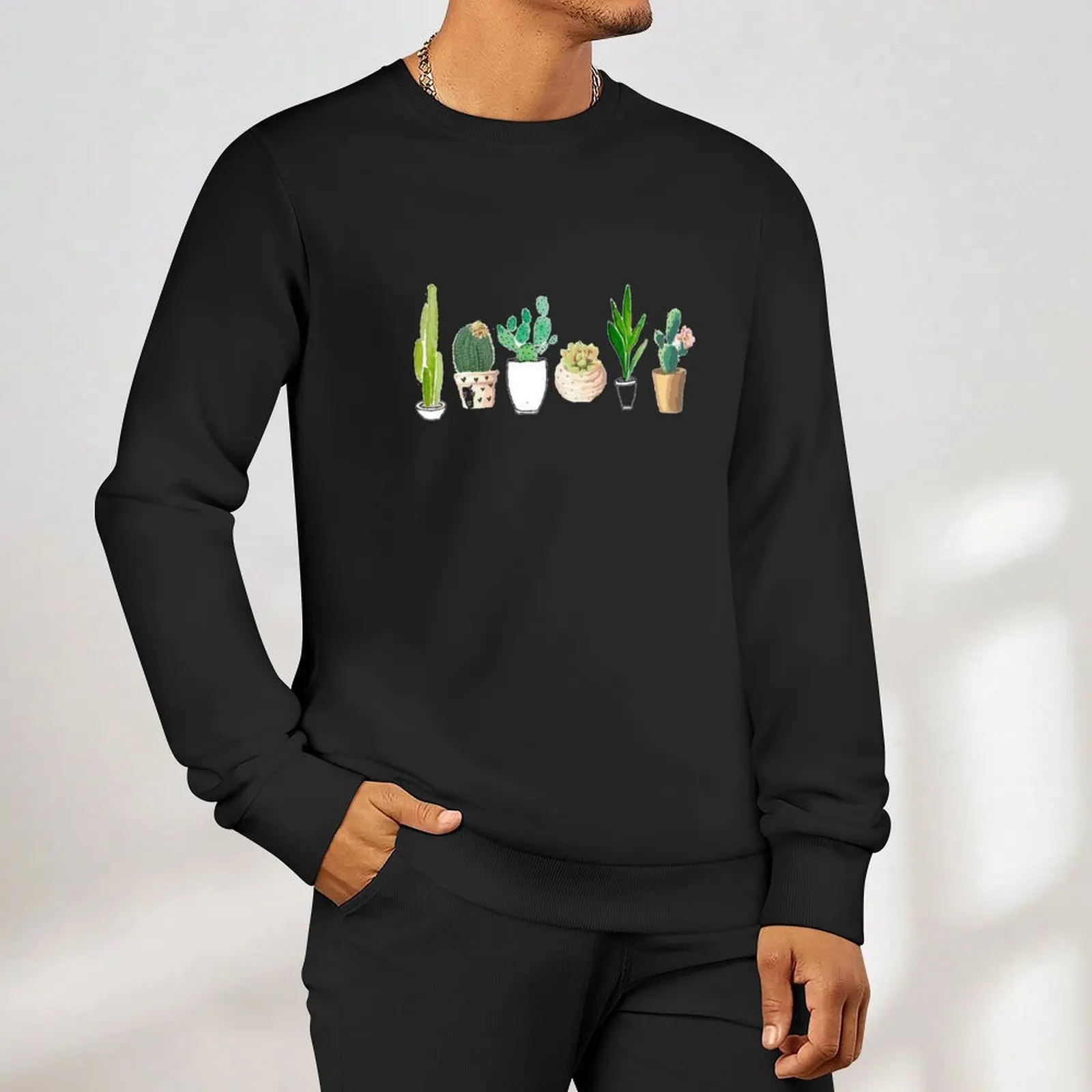 POTTED CACTI Pullover men's coat winter clothes men's clothes men clothes autumn sweatshirt
