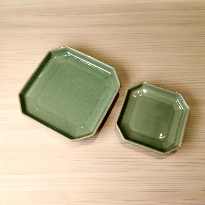 

Японская квадратная тарелка Sle Cerc, маленькая, многоугольная, для ресторана, с гладкой поверхностью