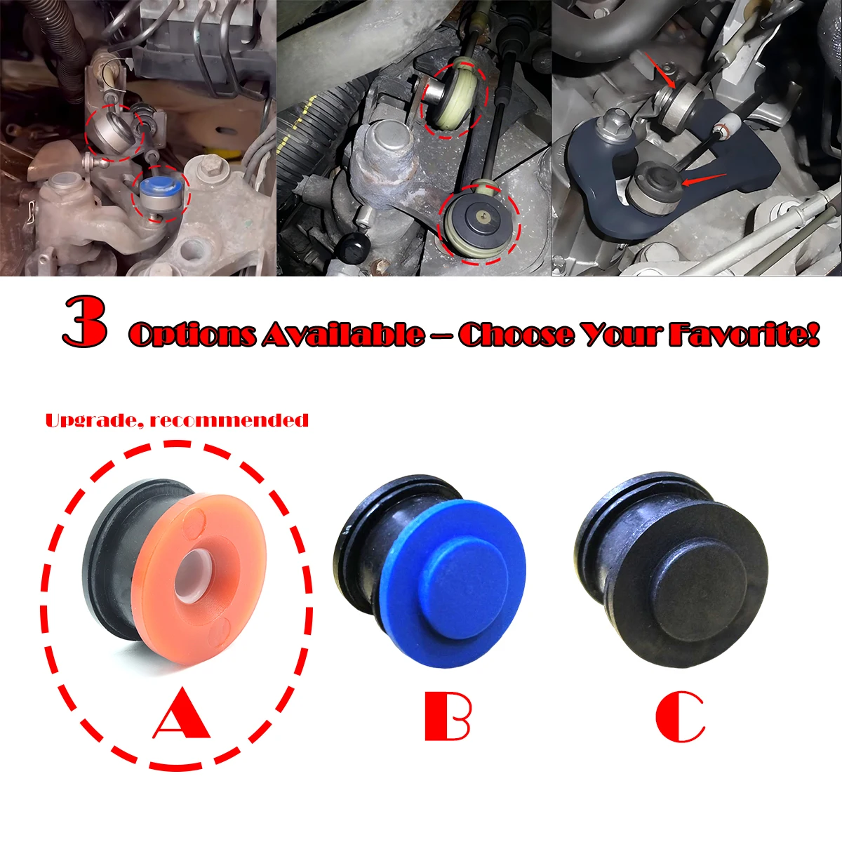 

3type MT Gear Shift Cable Linkage End Rod Bushing Gearbox Shifter lever Connector For Opel Ford Buick Nissan Benz A-Class VOLVO