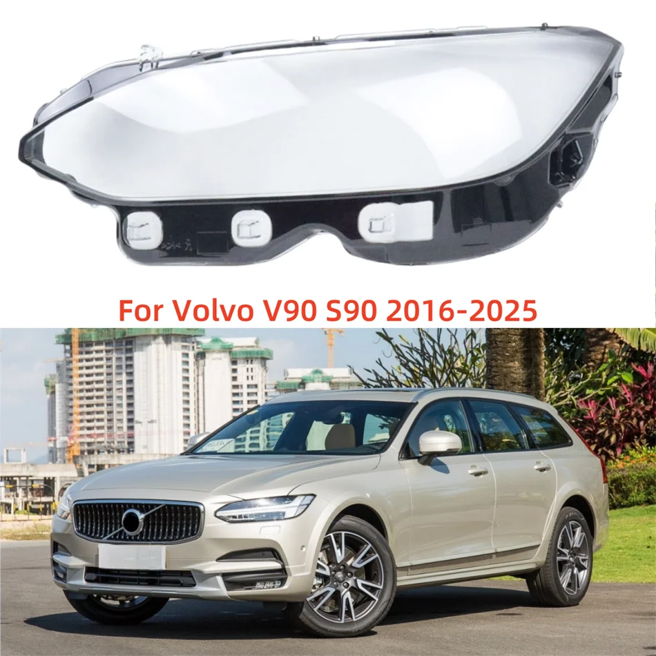 

Для Volvo V90 S90 2016 2017 2018 2019 2020 2021 2022 2023 2024 2025 Автомобильные аксессуары для автомобилей Фара Стекло Прозрачный корпус