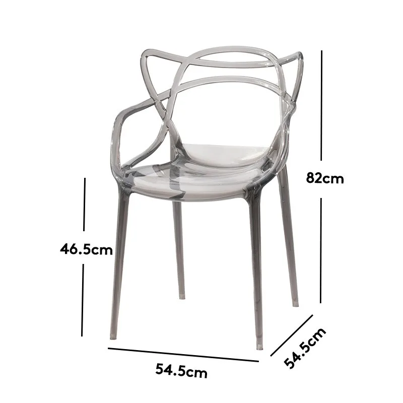 Modern Transparent Crystal Dining Chair Simple Backrest Chair Scandinavian Creative Stool Light Luxury Ins Home Camping News