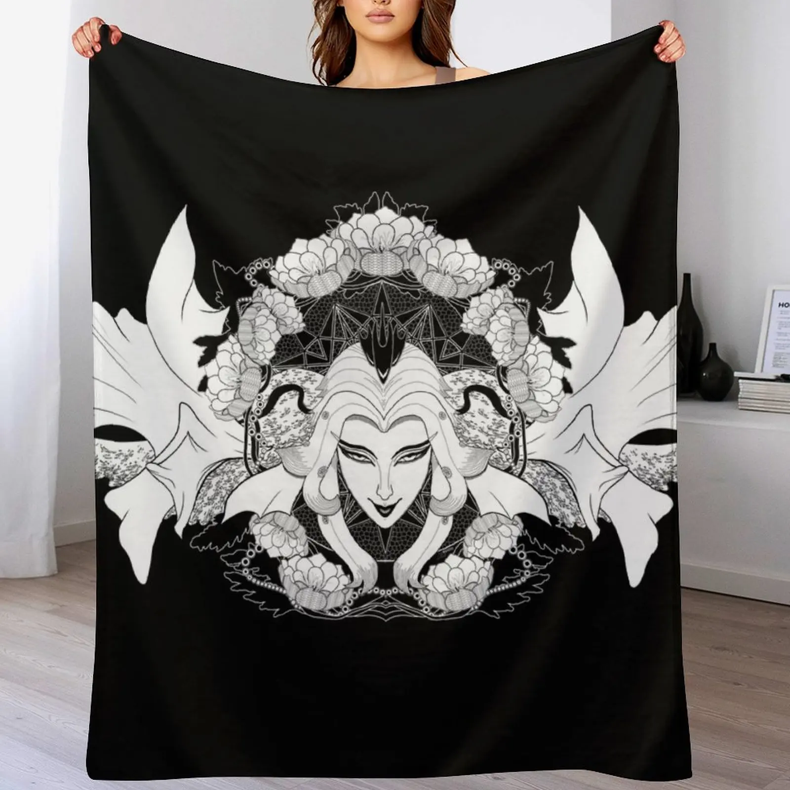 

Hydaelyn, Will of the Star - FFXIV - Light Magic Throw Blanket Picnic Loose Luxury Designer Giant Sofa Blankets