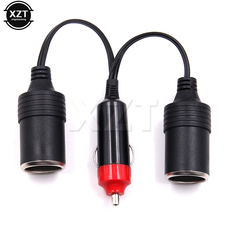 2 Ways 12V-24V 10A Dual Port Car Cigarette Lighter Power Charger Adapter Socket Splitter Female Socket Connector Adapter