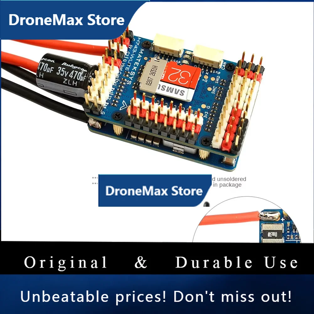 DroMaMateksys Matek H743-WLITE Flight Controller STM32H743VIH6 ICM42688-P DPS310 OSD MicroSD Blackbox F765 For FPV
