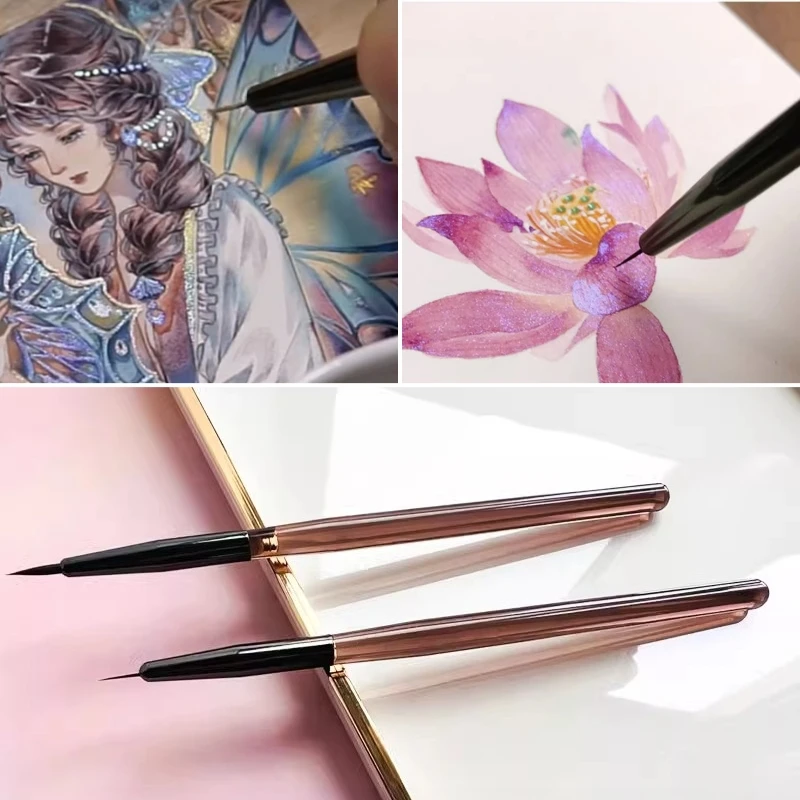 Nylon Head Watercolor and Traditional Chinese Painting Detail Hook Line Pen DIY Animation Characters Faces Fine Drawing Brush