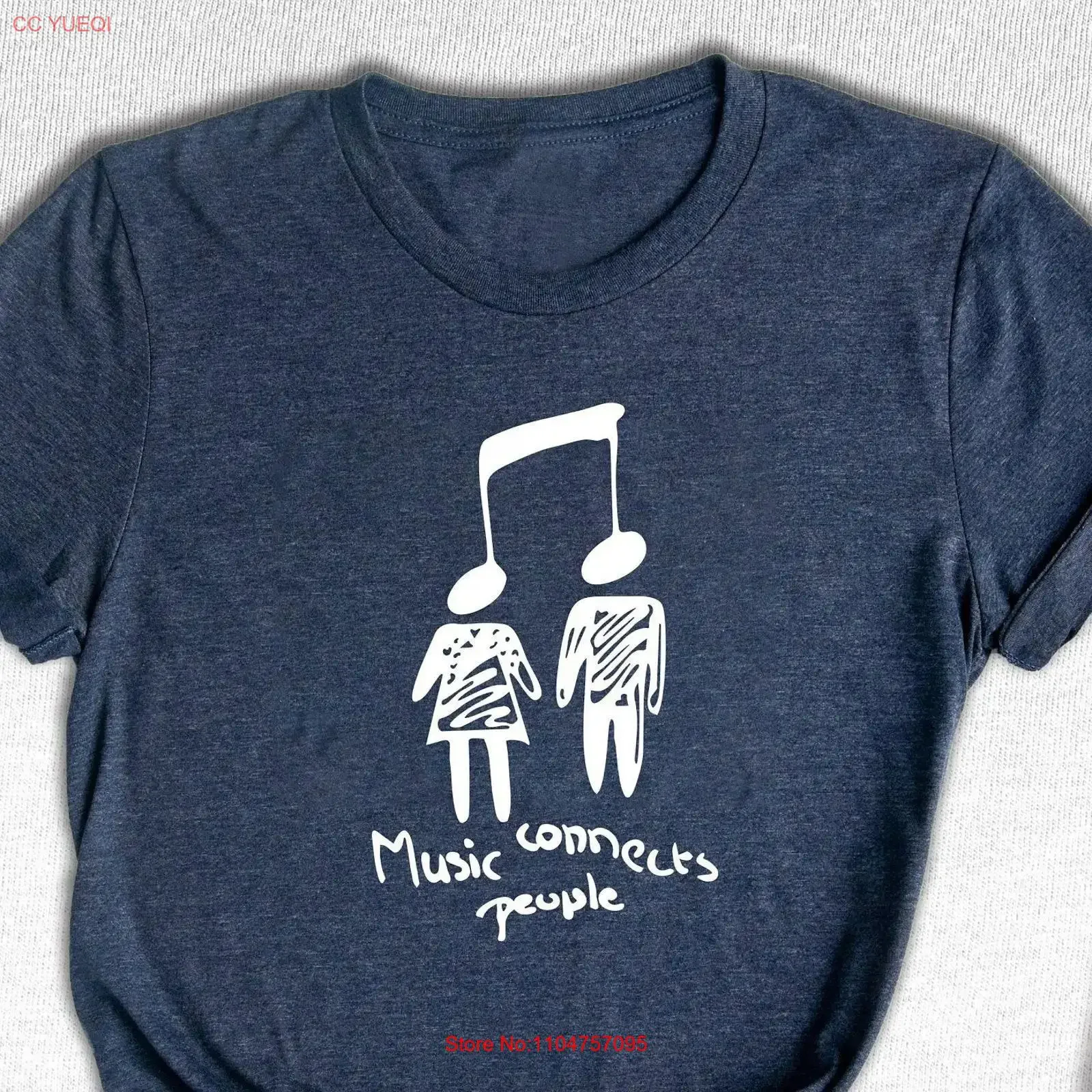 Music Connects People T shirt Boho Note Teacher Funny Musician Apparel vintage Washed Soft Stylish Unisex Slightly Casual