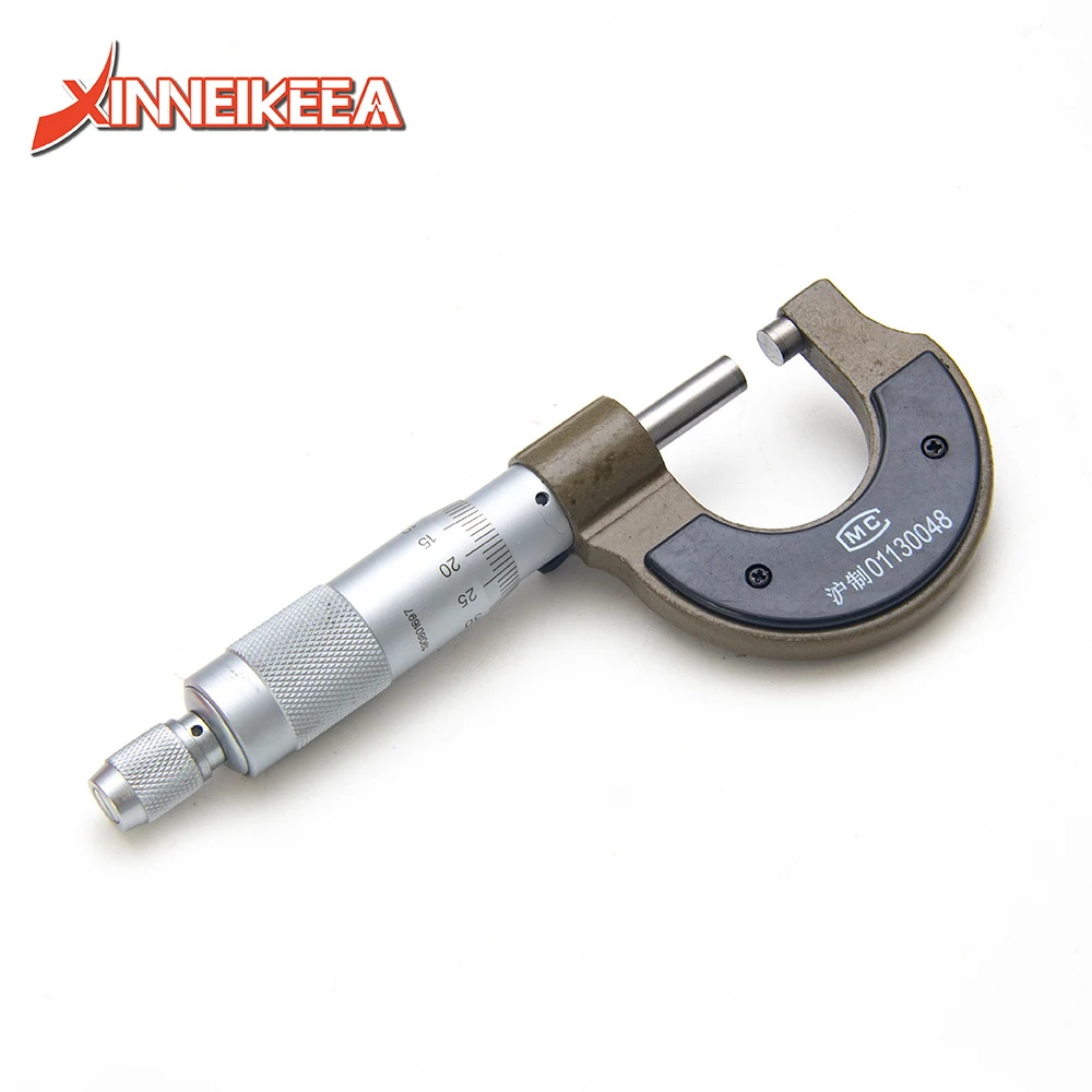 High Precision Stainless Steel Micrometer Measuring Range 0-25mm Resolution 0.01mm High Quality Stainless Steel Laser Engraving