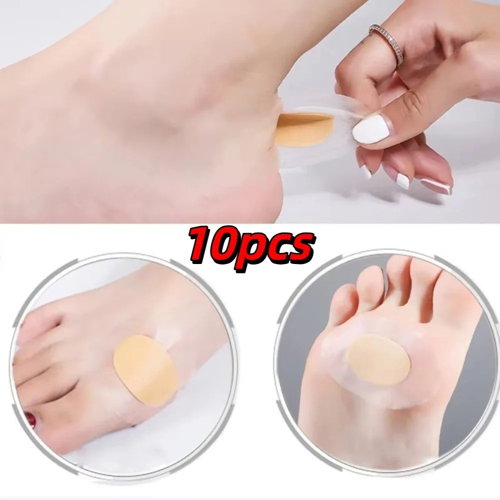 10pcs New Pain Relief Gel Heel Protector Adhesive Heel Support Blister Pads Gel Grip Breathable Shoes Stickers Foot Care